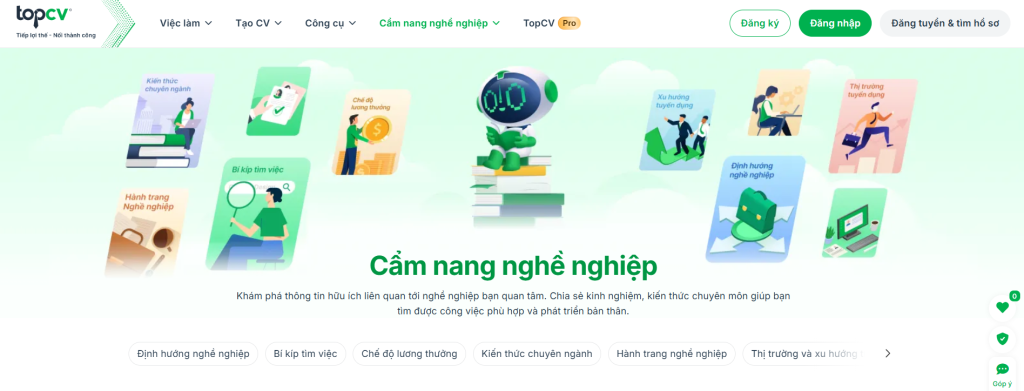 TopCV là một trong những web định hướng nghề nghiệp uy tín