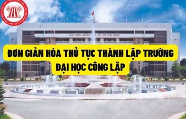 Đơn giản hóa thủ tục thành lập trường đại học công lập